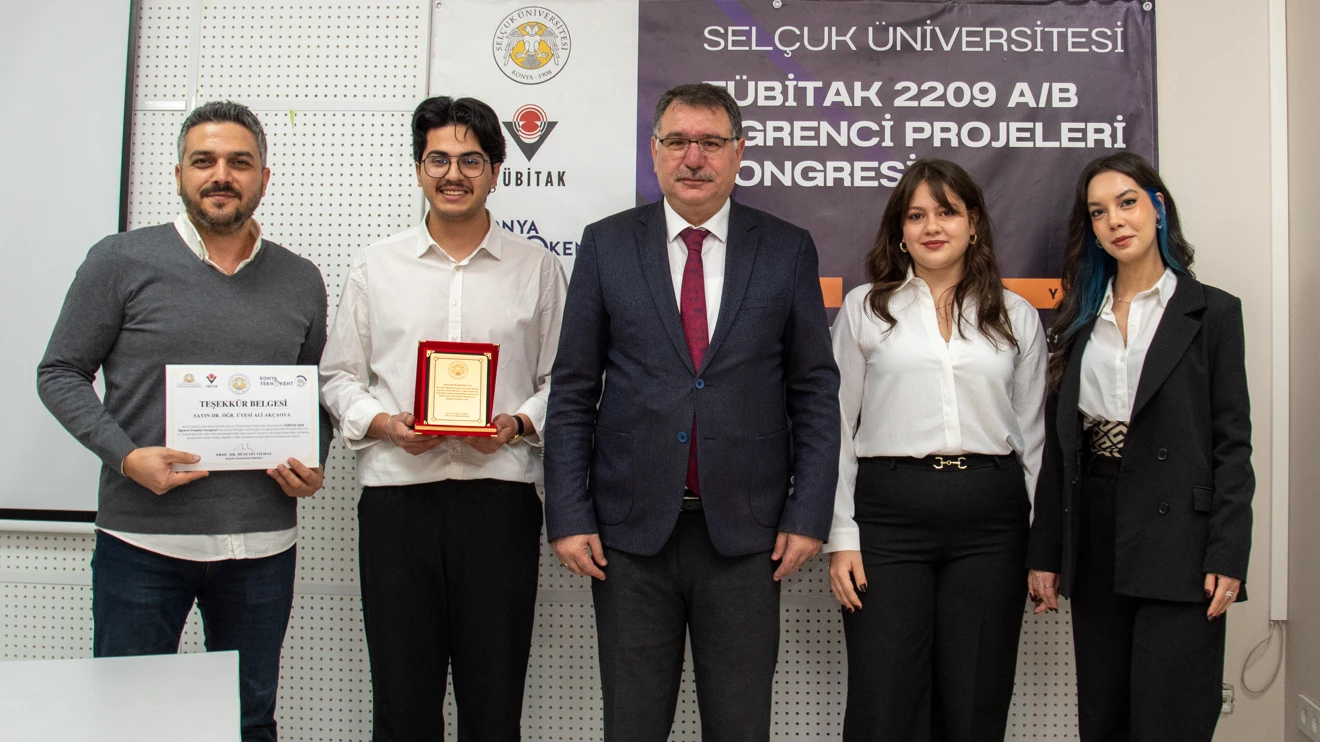 TÜBİTAK 2209 A/B Öğrenci Projeleri Kongresi’nde dereceye giren öğrencilere Teşekkür Belgesi 